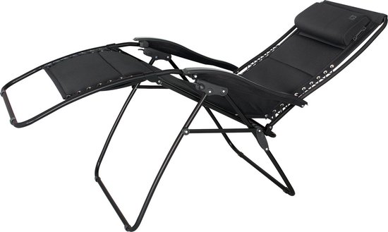 Eurotrail Relax stoel Tarente - 3D mesh - Zwart van Eurotrail — afbeelding 3