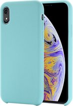 Apple iPhone XR Hoesje - Mobigear - Rubber Touch Serie - Hard Kunststof Backcover - Turquoise - Hoesje Geschikt Voor Apple iPhone XR