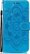 Samsung Galaxy Note 10 Hoesje - Mobigear - Mandala Serie - Kunstlederen Bookcase - Blauw - Hoesje Geschikt Voor Samsung Galaxy Note 10
