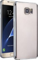 Samsung Galaxy S7 Edge Hoesje - Mobigear - Royal Serie - TPU Backcover - Transparant / Zilver - Hoesje Geschikt Voor Samsung Galaxy S7 Edge