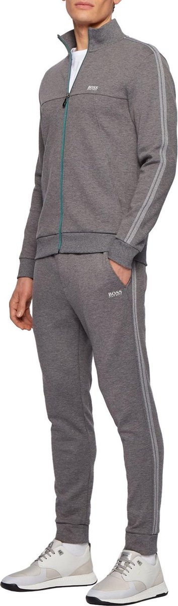 Hugo Boss Trainingspak - Maat L - Mannen - donkergrijs/groen | bol.com