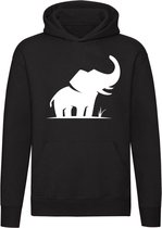 Olifant hoodie | dier | dierendag | Afrika | safari | grappig | unisex | trui | sweater | hoodie | capuchon