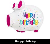 Spaarvarken 'Happy birthday'