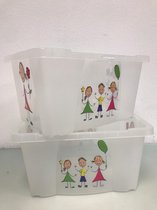 opberg dozen set met design - twee stuks