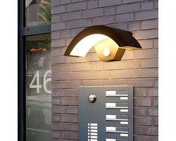 Merkloos waterdichte wandlamp - voor buiten - moderne vormgeving - LED - Zwart