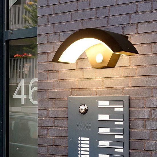 waterdichte wandlamp - voor buiten - moderne vormgeving - LED - Zwart