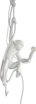 a sunny day aap lamp hanglamp / monkey lamp / aaplamp - wit - aan touw - 69 cm