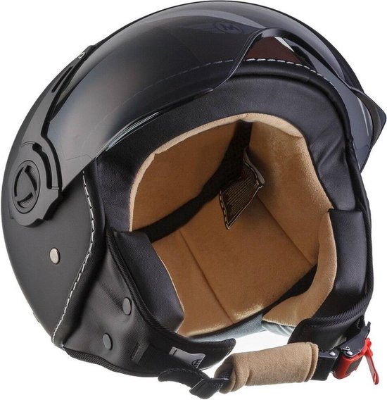 Moto-Casco Casques jet Scooter Mototage Casques Vintage Four Seasons Racing Half Casque de moto Casco 3/4 Open Face Casque Café Casque Chopper Casques bols Capacete