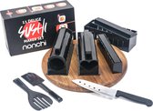 Nonchi XXL Sushi Maker - Complete Sushi Set - 13-delig - Sushi Kit - Inclusief Recepten E-book - Mes & Gift Box