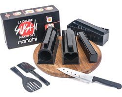 Nonchi XXL Sushi Maker - Complete Sushi Set - 13-delig - Sushi Kit - Inclusief Recepten E-book - Mes & Gift Box