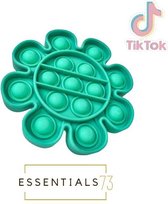 ESSENTIALS73 POP IT Fidget Toy - Bloem - Flower - Groen - Tiktok