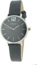 Ernest Horloge Cindy - small - silver stonewash blauw