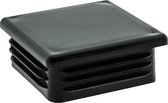 Inslagdop - vierkant - 30x30mm - zwart - kunststof - 10 stuks