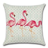 Kussenhoes Flamingo - Alulu - Kussenhoes - 45x45 cm - Sierkussen - Polyester