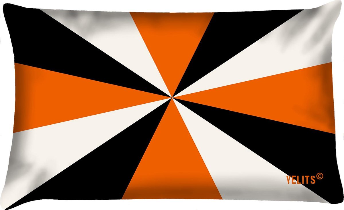 Velits outdoor Sierkussen - Buitenkussen Oitnb Waterafstotend Bootkussen Geus - Multicolor - 60 Cm X 40 Cm zwart