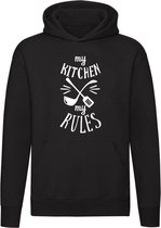 My kitchen, my rules hoodie | keuken | restaurant | kok | koken | grappig | unisex | trui | sweater | hoodie | capuchon