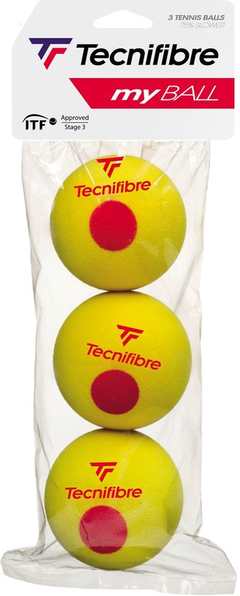 Tecnifibre My Ball  - Stage 3 - Foam bal - Tennisbal - 3 stuks