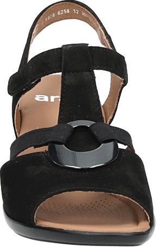 Ara 1235715 - Volwassenen Sandalen met hakDames Sandalen - Kleur: Zwart -  Maat: 38 | bol.com