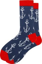 Sokken met Ankers - Grappige sokken voor Vissers, Zeilers en Bootliefhebbers - Maat 37-43