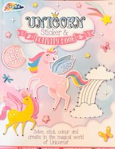 Grafix - Activiteitenboek - Unicorn - Kleurboek - Eenhoorn - Stickers - Puzzels