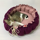 KORA Hondenmand -Kitten Bed - Kat Bed - Kattenbed -niet allergisch- honden mand - HAND MADE - kleine hondjes - 60 cm - fluffy - kattenmand - mand voor katten - super zacht - honden