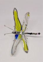 Jewels Delight Glas Libelle Glaskunst Tiffany Houtblokje