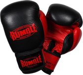 Rumble Ready 2.0 Leer (kick)bokshandschoen Zwart-Rood 10 Oz