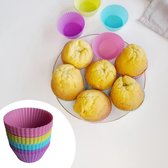ZijTak - Cupcake - 16 stuks - Muffin - Muffinvorm - Bakken - Taart - Gebak - Vorm - Gratis verzending -  Roze Groen Blauw Paars