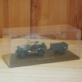 Jeep Willys MB (Legervoertuig) 1/43 Atlas - Modelauto - Schaalmodel - Model auto - Leger / Army