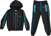 Kinder Trainingspak kleur logo blauw maat 152-158