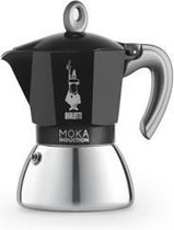 Bialetti New-Moka-Induction - Koffiemaker - Zwart - Voor 4 Kopjes en Yourkitchen E-kookboek