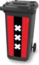 Kliko sticker - Amsterdamse vlag - container sticker - afvalbak stickers - vuilnisbak - CoverArt