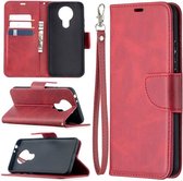 Nokia 3.4 hoesje - MobyDefend Wallet Book Case Met Koord - Rood - GSM Hoesje - Telefoonhoesje Geschikt Voor: Nokia 3.4
