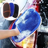 Autowashandschoen -Auto Handschoen-Schoonmaak Handschoen-Auto Washandschoen- Auto wassen-interieur handschoen- Auto Washandschoen Borstel- Blauw