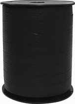 Sierlint / cadeaulint / verpakkingslint / krullint paperlook zwart 10mm x 250 meter (per spoel)
