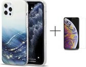 Luxe marmer hoesje voor Apple iPhone 11 | Marmerprint | Back Cover + 1x screenprotector