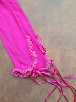 Legging met veterlint aan de achterkant- fuchsia / donkerroze - maat 122/128