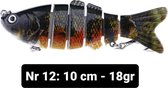 Realistische kunstaas "Multiplaza" met 6 swimbait - segmenten 10 cm - 18 gram - Lokaas - Hengelsport - vissen - snoek - 3d ogen - levendig - roofvissen - karper