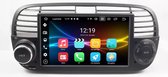 Fiat 500 2007-2015 Android 10 navigatie en multimediasysteem autoradio bluetooth usb wifi 2+32GB ZWART