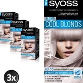 SYOSS 10-55 Ultra Platinum Blond - Syoss Cool Blonds - Voordeelverpakking 3 Stuks