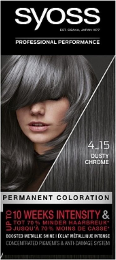 Teinture pour les Teinture pour cheveux Syoss - Chrome poussiéreux n ° 4–15  - Pack... | bol.com