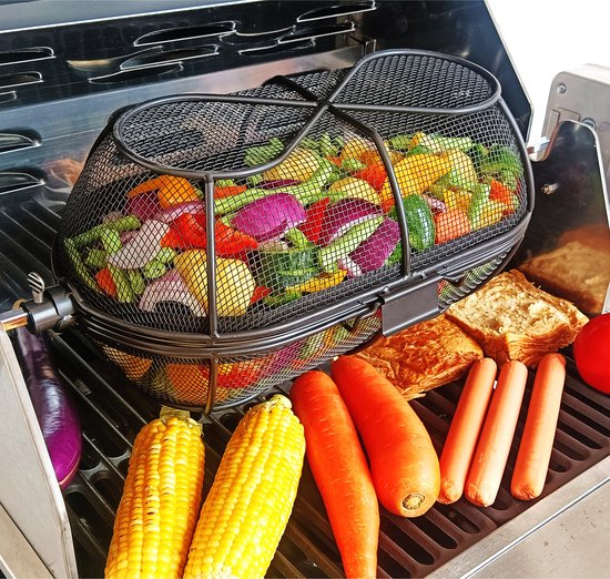 Grillfürst draaispiesmand, rotisseriemand, roestvrij staal v2