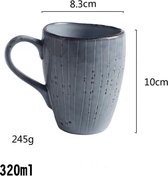 TDR - 4x Mug - porcelaine - ⌀ 8.3CM (320ml) - Forme Uniek