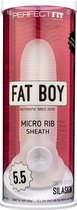 Fat Boy Micro Ribbed Sheath 5.5" - Clear - Sleeves