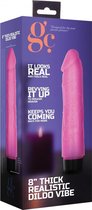 8 Inch Thick Realistic Dildo Vibe - Pink - Realistic Dildos - Realistic Vibrators