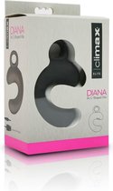 Climax Elite - DIANA 9x C-sharped Vibrator - Black - Silicone Vibrators