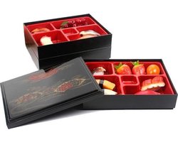Prachtige BentoBox, LunchBox met Chopsticks,,Sushi Bord, Japanse en Koreaanse Style,Voor Huis,Restaurant,Hotel.High Quality and Design, Sushi & Sashimi Lunch Box Dishes
