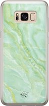 Samsung Galaxy S8 siliconen hoesje - Marmer Limegroen - Soft Case Telefoonhoesje - Groen - Marmer