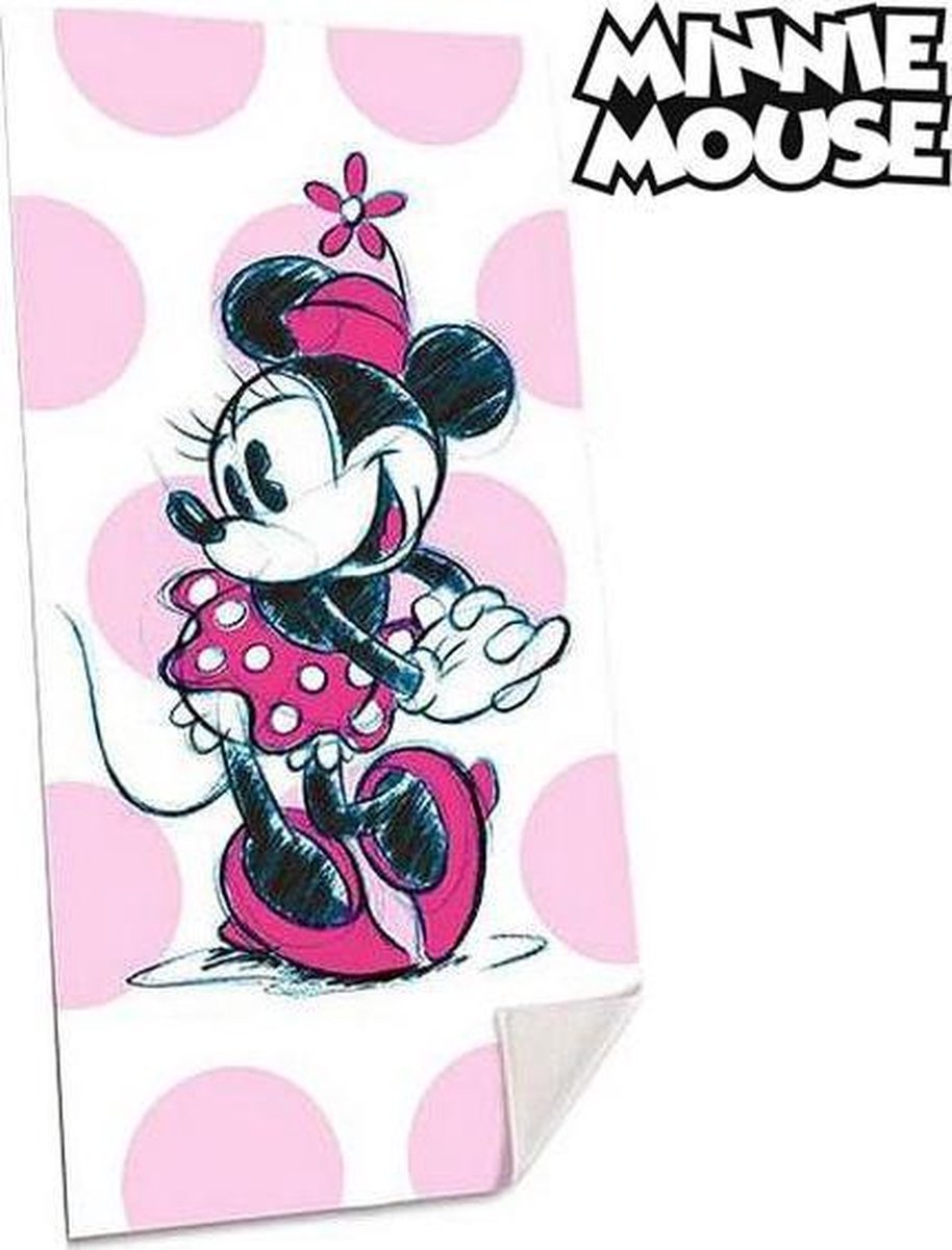 Serviette drap de bain Minnie en coton 140x70 cm