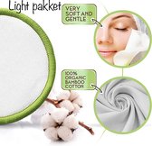 Herbruikbare wattenschijven - Make-up pads - make-up remover - wattenschijven - bamboe - light 10x - make up - Reizen